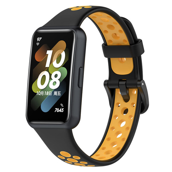Two-color Watch Strap Soft Breathable Contrast Color Replacement Watchband Compatible For Huawei Ba K484-FQZCO_H4MERAPU