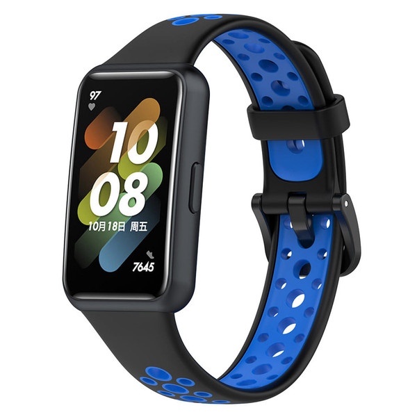 Two-color Watch Strap Soft Breathable Contrast Color Replacement Watchband Compatible For Huawei Ba K484-FQZCO_H4MERAPU