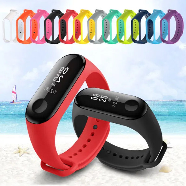 Band Color: White Light Pin, Size: S - Watch Strap for Xiaomi Mi Band 7 6 5 3 4 Wristband Silicone  F640-12000024397048629