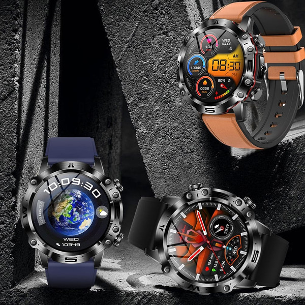 ET482 Smart Watch Answer/Make Calls 1.43 Inch AMOLED Screen IP68 Waterproof Smartwatch Fitness Trac K484-PEL_0RP7RGOZ