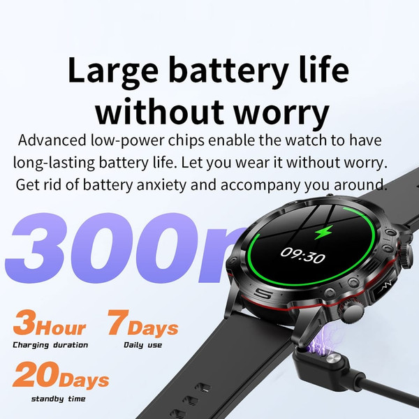 ET482 Smart Watch Answer/Make Calls 1.43 Inch AMOLED Screen IP68 Waterproof Smartwatch Fitness Trac K484-PEL_0RP7RGOZ