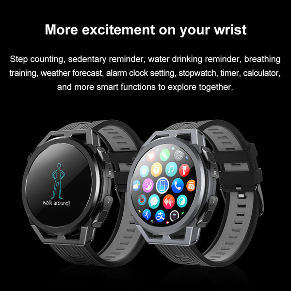 N18 2-in-1 Smart Watch with Earbuds Fitness Tracker Heart Rate Blood Pressure Sleep Monitor Black K484-PEL_0QTO6DAC