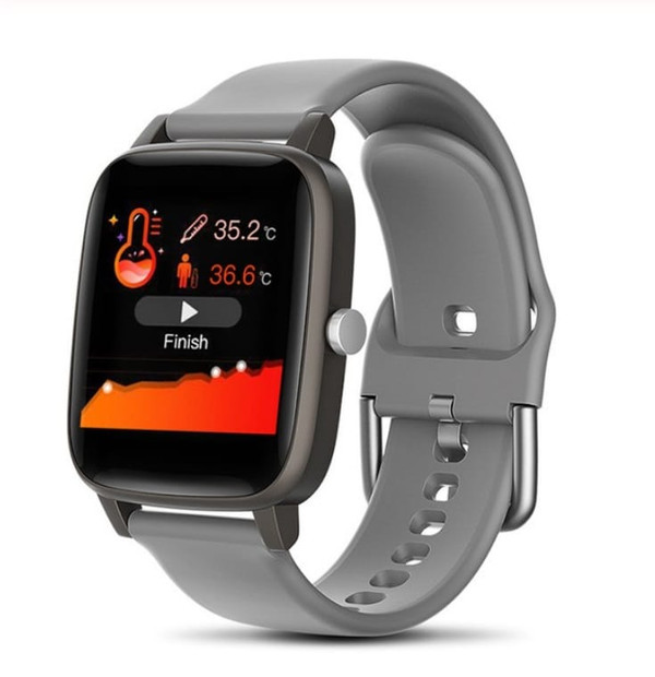 T98 Smart Watch Body Temperature Heart Rate Blood Pressure Monitor Sports Tracker Fitness Men Women K484-PEL_0H1NTGCC