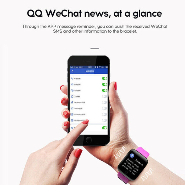 116Plus Smart Watch 1.44 Inch Touch Screen Fitness Smart Watch Heart Rate Monitor Sports Watch For  K484-PEL_0RENCC3Z
