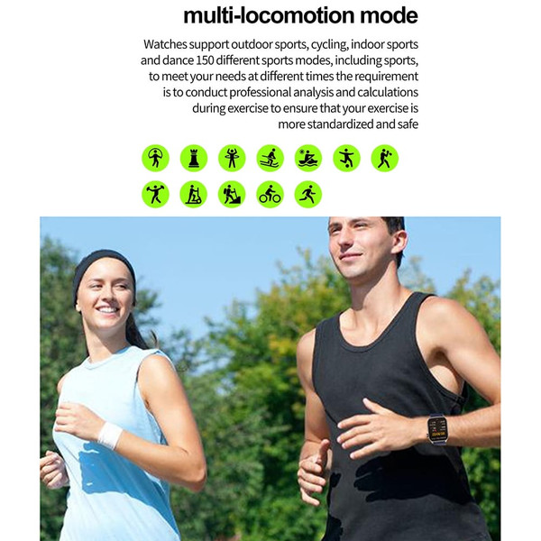 ET580 2.04 Inch Smart Watch Blood Pressure Blood Oxygen Heart Rate Sleeping Monitoring Sports Fitne K484-PEL_0RRCCTBA