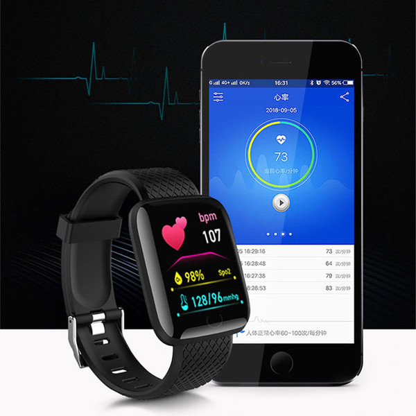 116plus Smart Watch USB Charging D13 Sport Smartwatch Trackers Blood Pressure Heart Rate Monitor da K484-FQZCO_Y5KQFQP9