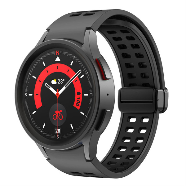 Silicone Watch Band Replacement Strap Folding Buckle Wristband Compatible For Samsung Galaxy Watch5 K484-PEL_0OR3WUWQ