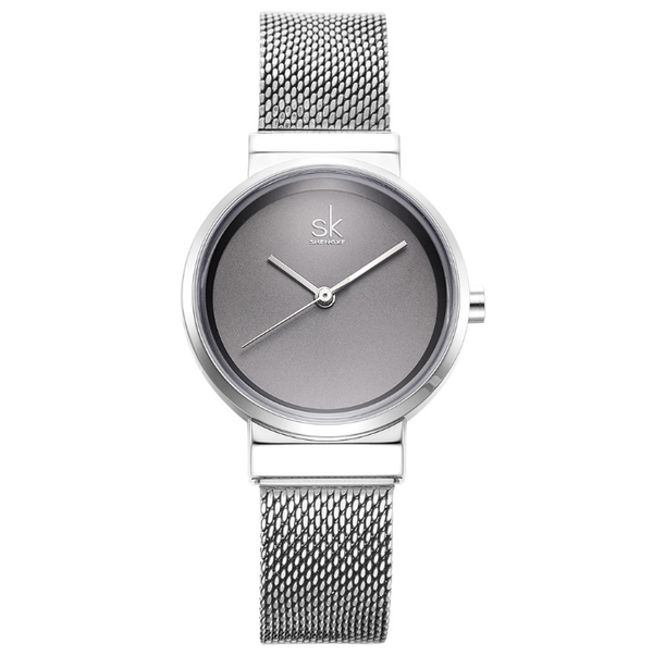 Color: Silver 180201 - Shengke Blue Wrist Watch Women Watches Luxury Brand Steel Ladies Quartz Wome Q119-CJZBNSLX00159-Silver 180201