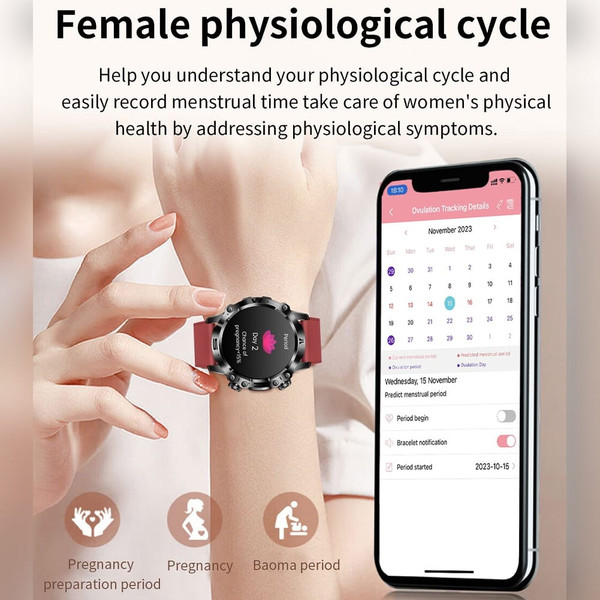 ET482 Smart Watch Answer/Make Calls 1.43 Inch AMOLED Screen IP68 Waterproof Smartwatch Fitness Trac K484-PEL_0RP7CNHA