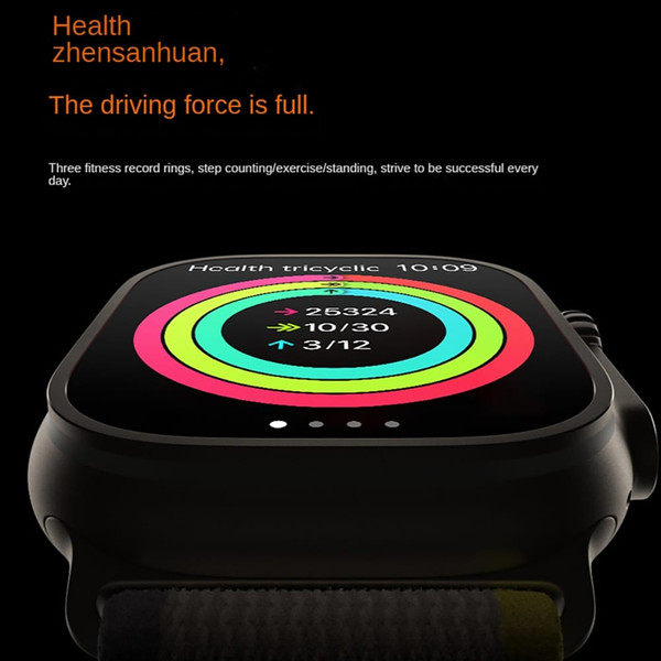 C800ultra Smart Watch Heart Rate Blood Pressure Monitoring Multi-functional Bluetooth Watch Silver  K484-PEL_0PJDYV9I