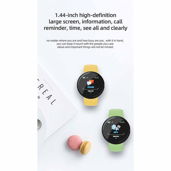 D18s 1.44-inch Smart Watch Blood Pressure Sleep Monitoring Fitness Tracker Bracelet Black K484-PEL_0M8SPHJC