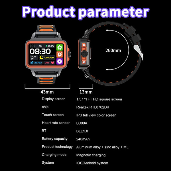 S666 1.57 Inch Smart Watch Fitness Tracker Waterproof Blood Oxygen Blood Pressure Monitor Silver Sh K484-PEL_0RLNXYRV