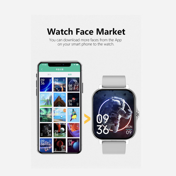 Smart Watch Clock Fitness Heart Monitor Sport Smartwatch Full-screen Touch Bluetooth Calls Watches  K484-PEL_0OGDN0ZD