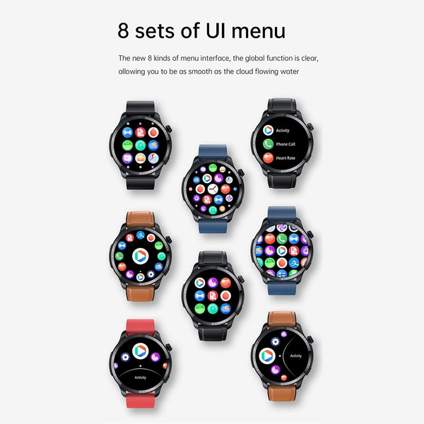 T52 1.39 inch Smart Watch Answer/Make Call Waterproof Fitness Watches HR Blood Oxygen Blood Pressur K484-PEL_0RZ2DAEX