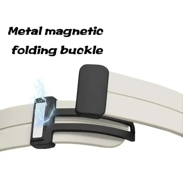 Band Color: Yellow, Band Width: 20mm - 20mm 22mm Magnetic D Type Clasp Silicone Watch Band for Sams F640-12000038985429201