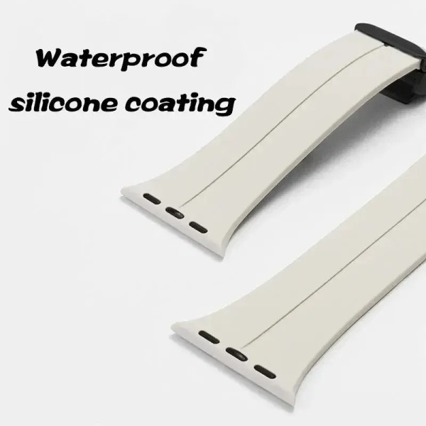 Band Color: Yellow, Band Width: 20mm - 20mm 22mm Magnetic D Type Clasp Silicone Watch Band for Sams F640-12000038985429201