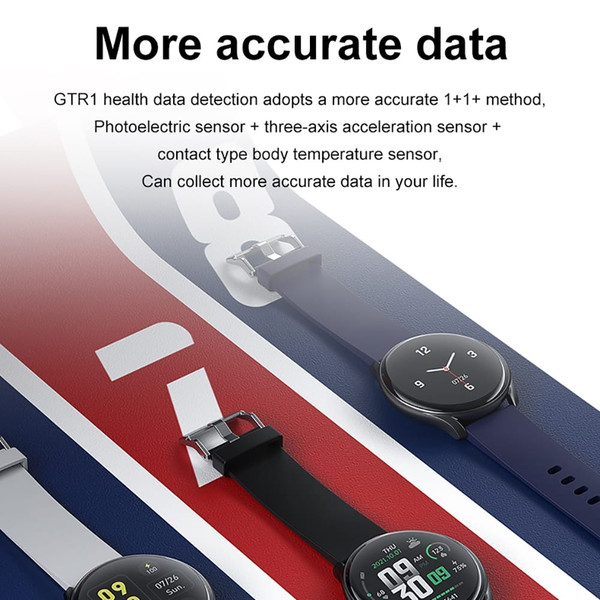 Gtr1 Smart Watch 1.28 Inch Fitness Tracker Call Receive Watches Heart Rate Blood Pressure Sleep Mon K484-PEL_0QNV61YD