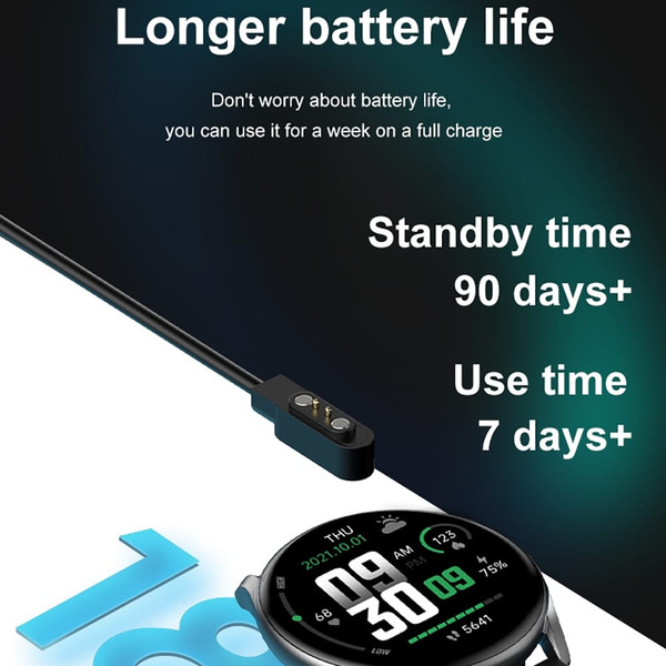 Gtr1 Smart Watch 1.28 Inch Fitness Tracker Call Receive Watches Heart Rate Blood Pressure Sleep Mon K484-PEL_0QNV61YD