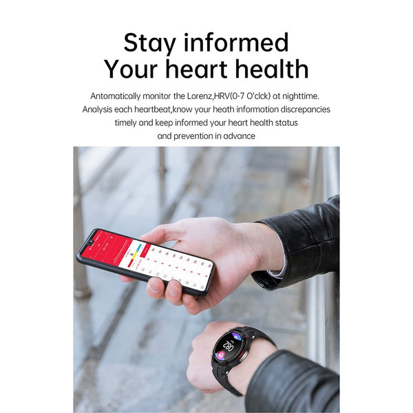 V6 Smart Watch Touch Screen Ecg Blood Oxygen Heart Rate Health Monitor Sports Fitness Black Red K484-PEL_0PX11ITP