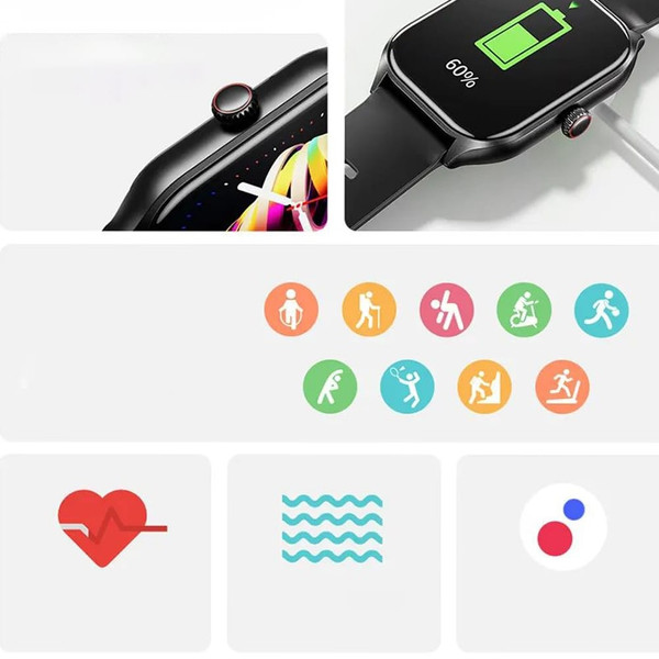 H21 Smart Watch 2.01 Inch Screen Fitness Tracker Waterproof Smartwatch Blood Oxygen Heart Rate Moni K484-PEL_0QYQDSQO
