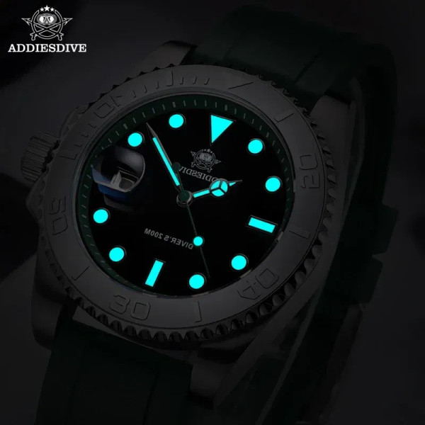 Color: Coffee, Ships From: CHINA - ADDIESDIVE AD2040 Men's Watch 41mm Fashion Diver Quartz Watch 20 F640-12000037931847949