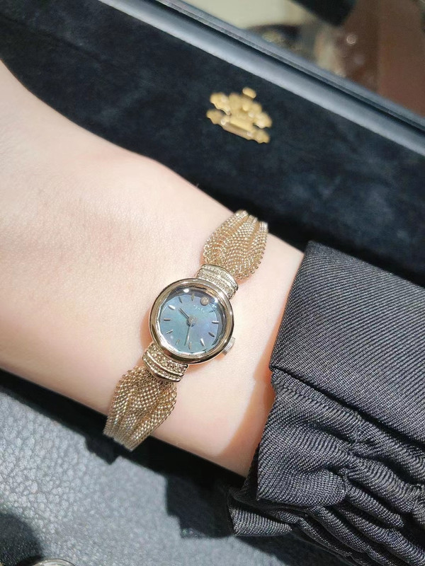 Color: AG New Wheat Gray Rose Gold - Vintage Square Watch For Women A Dainty Mini Square Design Wit Q119-CJNS272852407GT