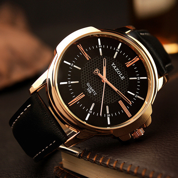 Color: Brown white - Yazole Quartz Luxury Watches Q119-CJZBNSSY00040-Brown white