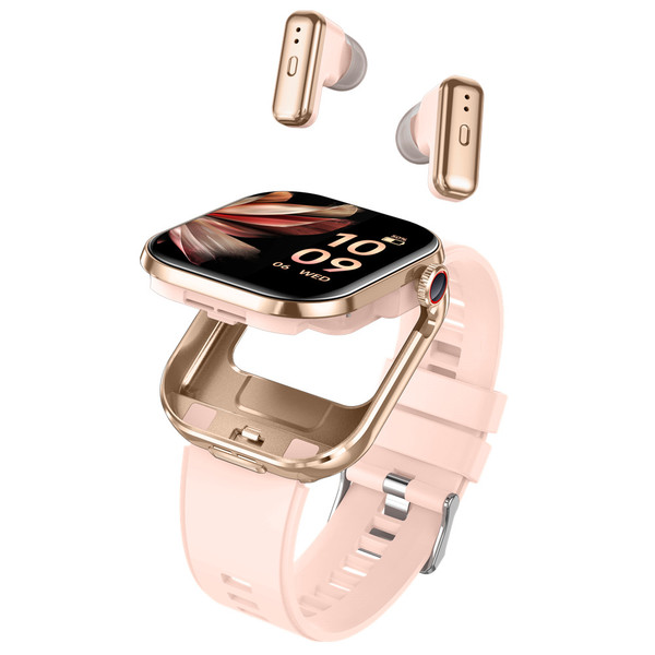 Color: Pink Gold - T99 Earphones TWS Watch 2-in-1 Bluetooth Calling Blood Pressure Heart Rate Monit Q119-CJYD278225903CX