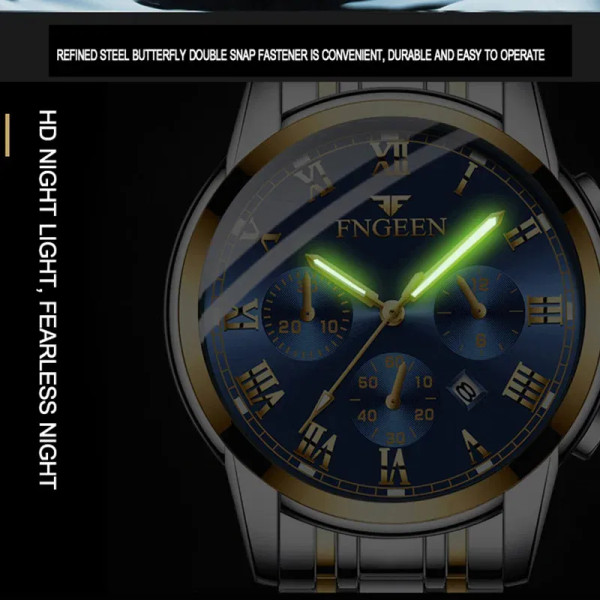 Color: BRONZE - BINBONG Men Watches 2023 Top Brand Luxury Waterproof Date Clock Male Steel Strap Ca F640-12000034851677363