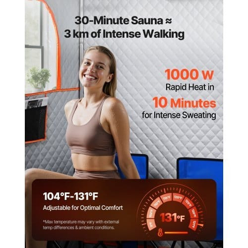 Upgraded Portable Steam Sauna for Home, 2 Person Full Body Home Spa Tent with Steamer & 2 Foldable  E415-ZQBXSSNQCC2RQE0UT001V1