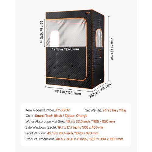 Upgraded Portable Steam Sauna for Home, 2 Person Full Body Home Spa Tent with Steamer & 2 Foldable  E415-ZQBXSSNQCC2RQE0UT001V1