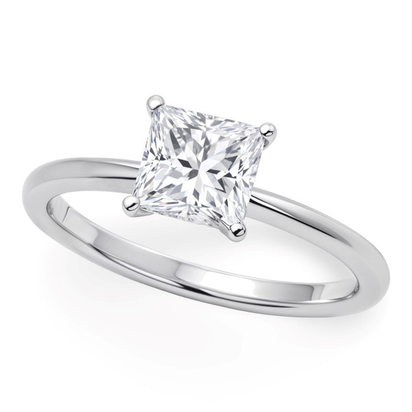 1 Carat Princess Lab Grown IGI G/VS1 Diamond Solitaire Ring in 10K White Gold P150-67647-5.5