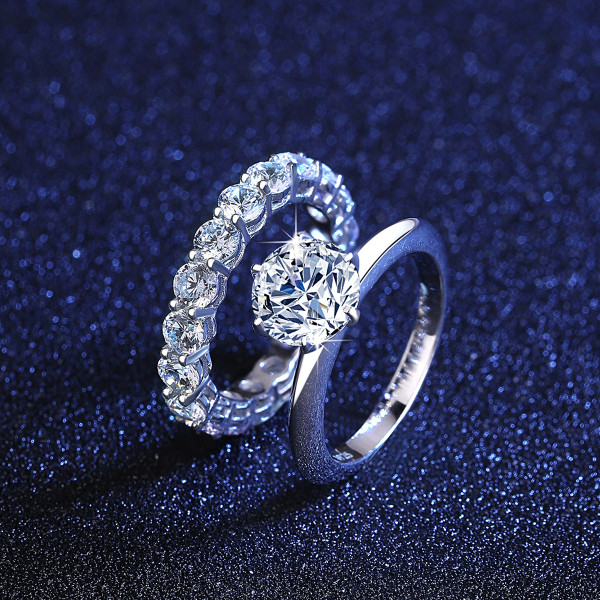 Fashion S925 Silver Female Moissanite Ring Q119-CJLX1230316