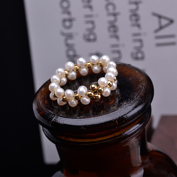 Color: White, Size: Number 11 12 - Freshwater pearl ring Q119-CJZBLXLX07525-White-Number 11 12