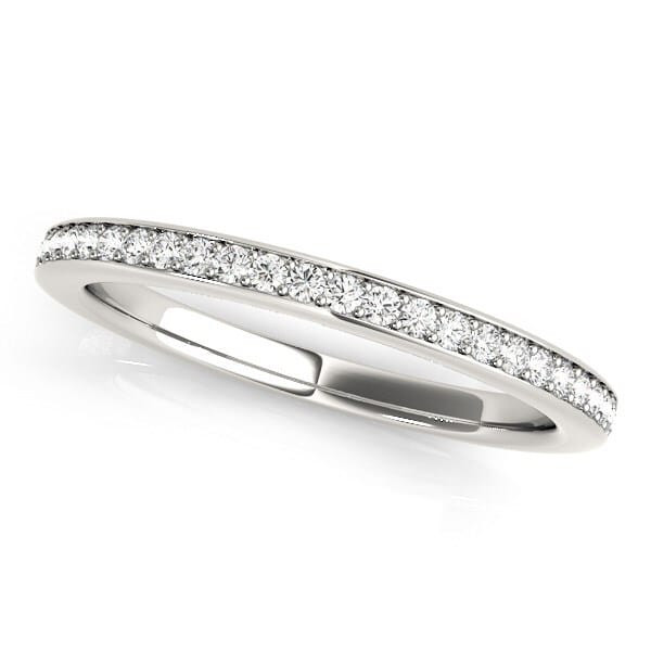 14k White Gold Simple Diamond Wedding Ring (1/4 cttw) P150-67619-3