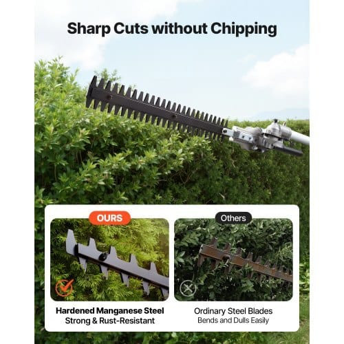 Gas Hedge Trimmer, 2 Cycle Gas Power Handheld Trimmer, 6-in-1 26cc Weed Eater with Extension Pole & E415-RQLLJDGN7H1G3TWP9001V0