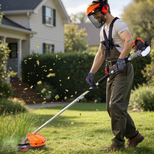 Gas Hedge Trimmer, 2 Cycle Gas Power Handheld Trimmer, 6-in-1 26cc Weed Eater with Extension Pole & E415-RQLLJDGN7H1G3TWP9001V0