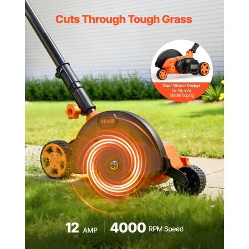 Lawn Edger, 8-inch Blade Length, 12 Amp Electric Edger Lawn Tool, 4000 RPM, with 3-Position Blade D E415-YXCPXBJ12AMP1U3MA001V1