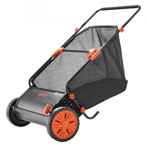 Push Lawn Sweeper, 26 in Leaf & Grass Collector with 7 cu. ft. Hopper Bag, Adjustable Brush Height  E415-STSCPQSQJH7CDXLLH001V0