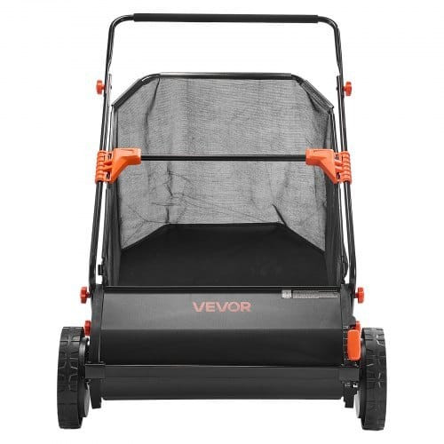 Push Lawn Sweeper, 26 in Leaf & Grass Collector with 7 cu. ft. Hopper Bag, Adjustable Brush Height  E415-STSCPQSQJH7CDXLLH001V0