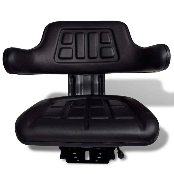 Tractor Seat Black Steel Standard Adjustable Armrests A949-210202