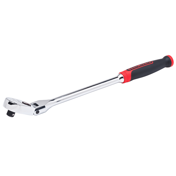 GearWrench 3/8 Inch Drive 120XP Dual Material Handle Flex Head Teardrop Ratchet 15-1/2 Inch T398-KDT81210XP