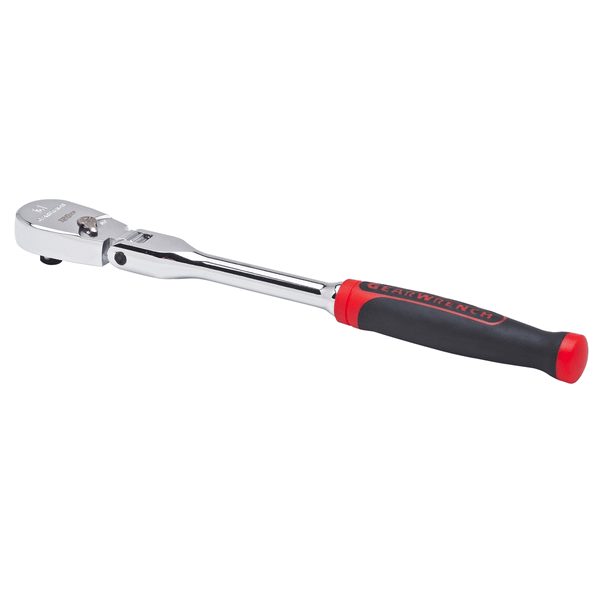 GearWrench 1/4 Inch Drive 120XP Dual Material Handle Flex Head Teardrop Ratchet T398-KDT81009XP