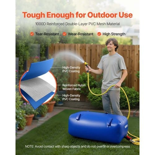 Water Storage Bladder 30 Gallon Large Capacity Water Bag, Portable & Collapsible Soft Waters Contai E415-CSDLSPVC113LPS9FD001V0
