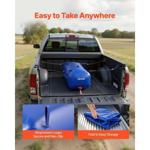 Water Storage Bladder 30 Gallon Large Capacity Water Bag, Portable & Collapsible Soft Waters Contai E415-CSDLSPVC113LPS9FD001V0