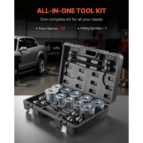 Pull and Press Sleeve Kit, 27 PCS, Steel Bush Removal Insertion Sleeve Tools with Carrying Case, Co E415-CTQCQTZ27JT0S6JTC002V0