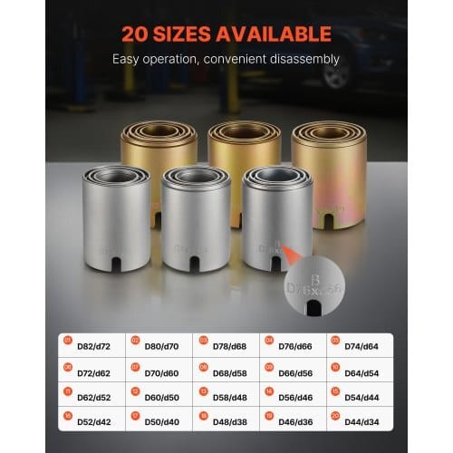 Pull and Press Sleeve Kit, 26 PCS, Steel Bush Removal Insertion Sleeve Tools with Carrying Case, Co E415-CTQCQTZ26JT0E8TU9002V0