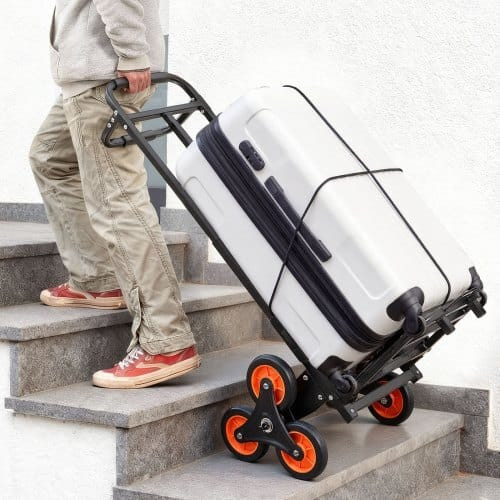 Stair Climbing Cart, 220 lbs Stair-Climbing Capacity, Heavy-Duty Folding Trolley Cart with Telescop E415-ZXTCSPLCLSKH7RCTY001V0