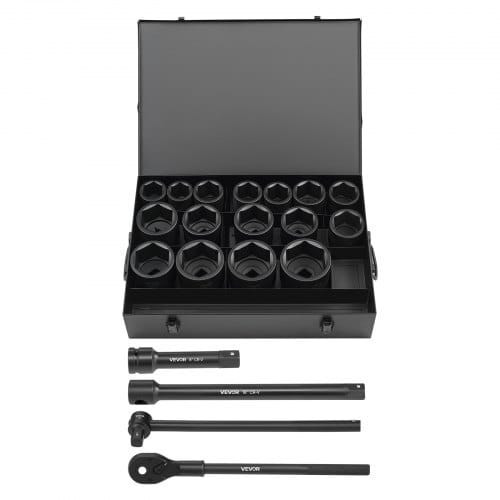 1 in Drive Impact Socket Set, 21 Piece, 6 Point Shallow Impact Sockets, SAE (1-5/8 in to 3-1/8 in), E415-CJTTTZCRVCZ2E7JZE001V0