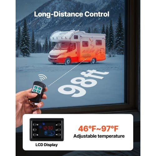 Diesel Heater, 8KW, DC 12V/24V, Portable Diesel Air Heater with Remote Control and LCD Screen, Fast E415-QNCYJRQ25NYFWZ7GR001V9